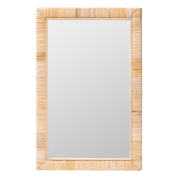 bali & pari Lankston Bohemian Natural Rattan Rectangle Accent Wall Mirror